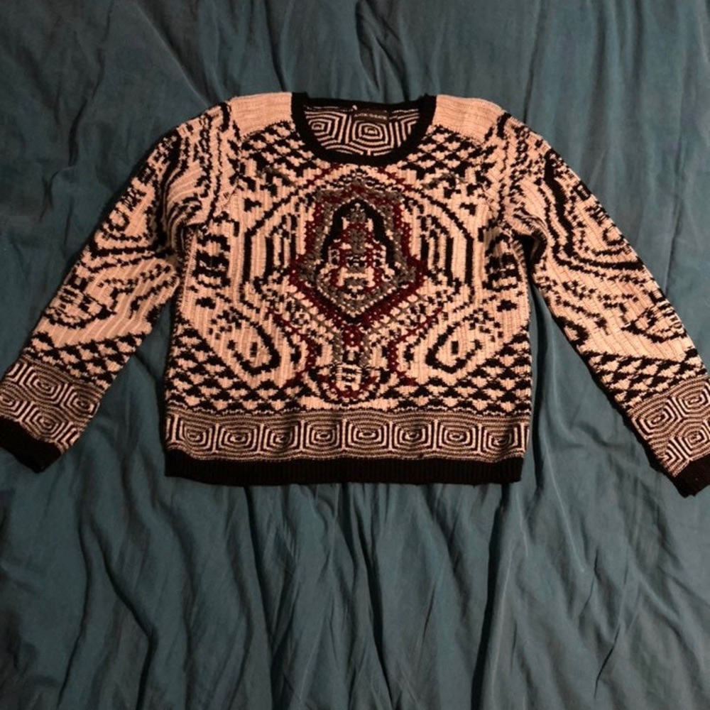 Antik Batik Anthropologie Pattern Wool Blend Sweater Size M